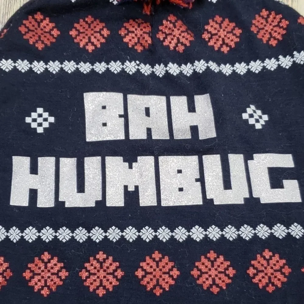 Bah Humbug Christmas WINTER hat - Picture 3 of 4